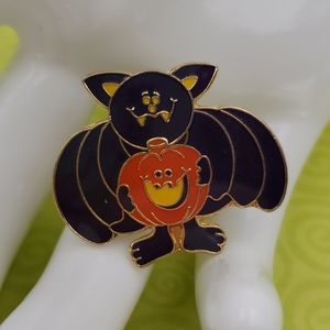 Bat & Pumpkin Halloween Pin